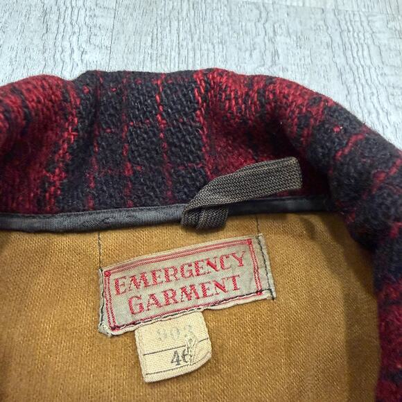 Vintage Mackinaw Emergency Garment Coat & Pants Set Red 1940s Wool Hunting Coat - Picture 4 of 16